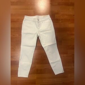 LOFT Petite Gray Ankle Jeans White Dots 4P/27